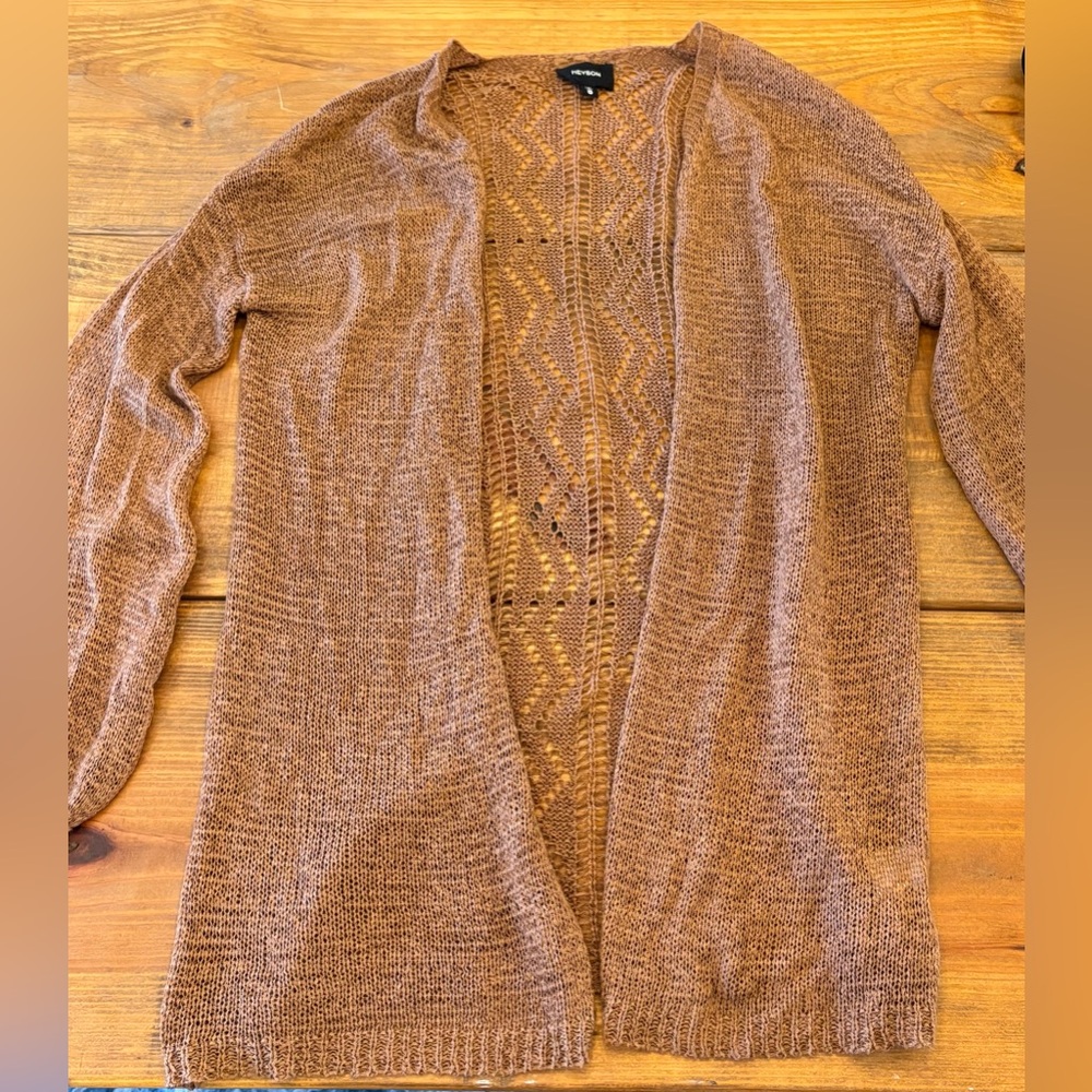 Heyson Rust Open Knit Cardigan - Picture 4 of 7